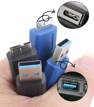 200pcies USB 3.0 Mand til Mikro-USB-Male kabel micro B overførsel af Data online For West Seagate, Toshiba mobile harddisk stik