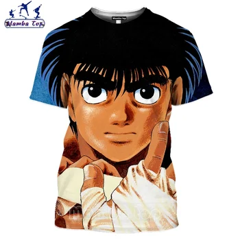 Animationsfilm i 3D Japan Tegneserie Hajime Ingen Ippo T-Shirts Tegnefilm Kvinder Tees Boxer Mænd T-shirt Unisex Fashion Casual Tøj