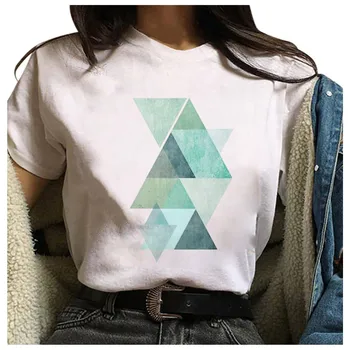Nye T-shirts Kvinder 2021 t-shirts Bomuld kortærmet Dame Pige Mode Grafisk Harajuku Kvindelige Rund Hals Løs T-shirt camisetas