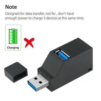 Trådløse 3-I-1 USB 3.0-Hub For Laptop-Adapter PC USB 2.0-Afgift Hub 3 Porte Notebook Splitter Tilbehør
