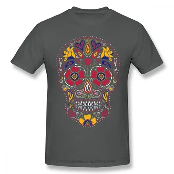 Day Of The Dead, Sukker SkullAnime Tøj Design Halloween Trick-or-behandling af Bomuld, til Mænd T-Shirt