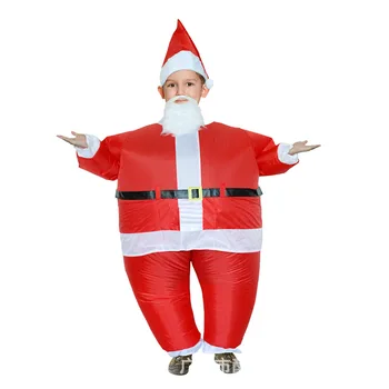 Santa Claus Kostume Voksen cosplay Oppustelige Op Suit Tøj Ferie Part Tegnefilm Dyr, Viser Kostume