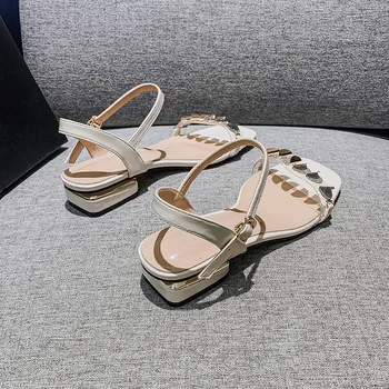 Casual Sandaler Kvinder 2021 Sommeren Hot Salg Ny Stil med Fairy Style Lav Hæl Sandaler Mode til Alle-match koreanske Kvinder Sandaler
