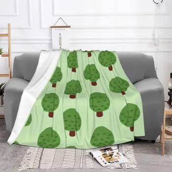 Løvfældende Træ Gave Fleece Tæppe Print Natur Multi-funktion, Ultra-Blød Smide Tæpper til Udendørs Sofa Quilt