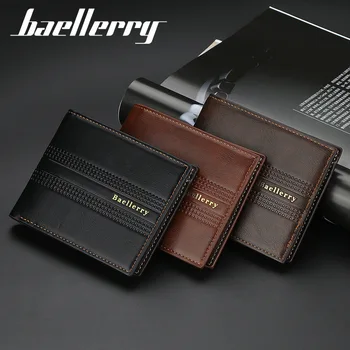 Baellerry Tegnebog Mænds Korte Læder koreanske Version Simpel Multi Card Multifunktionelle Tynd Tegnebog Åbne Mænds Håndtaske