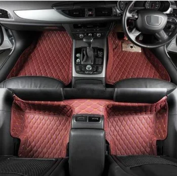 Brugerdefineret speciel bil gulvmåtter for højrestyrede Audi RS6 2017-2012 slid-modstand tæpper