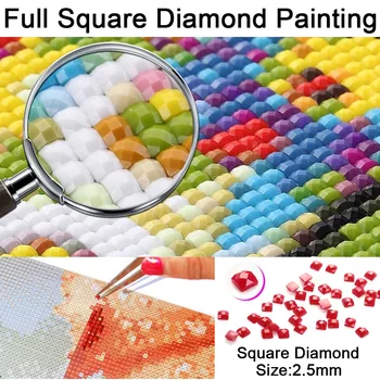 Fuld Square/Runde Bor 5D DIY Diamant Maleri, Mosaik Tegnefilm 