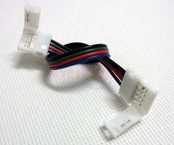 10mm 4-Pin RGB-Stik Med Ledning Kabel For RGB-SMD 5050 led fleksibel strip