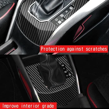 Carbon Fiber ABS Bil Centrale Gear Shift Knappen Panel Frame Cover Trim for Toyota Raize 2020 2021 RHD