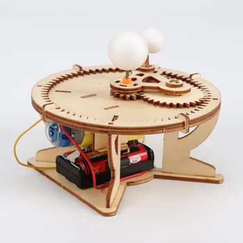 STEM Legetøj Til Børn Uddannelsesmæssige Eksperiment med Videnskab Teknologi Toy Sæt DIY Jorden, Solen, Månen Orbiter Model Puslespil Malet Børn