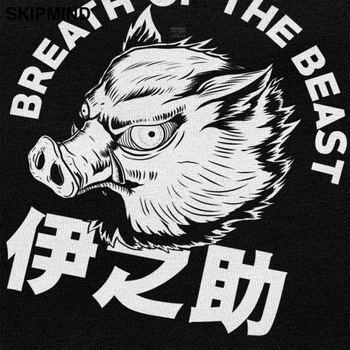Mænd ' s Smukke Kimetsu Ingen Yaiba Hashibira Inosuke T-Shirt Kort Ærme T-shirt Streetwear Animationsfilm Demon Slayer Tee