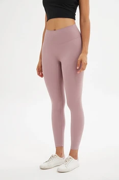 Customized Logo fitnesscenter leggings nylon og spandex høj talje kompression problemfri yoga legging for kvinder