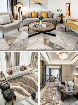 Nordic American lys luksus tæppe til stuen, sofa, te-bordet, Hong Kong style postmoderne abstrakt gulvmåtte hotel