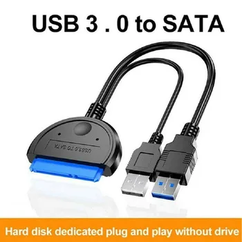 1stk Sata USB 3.0 Sata Adapter Kabel Støtte 2,5 tommer Tommer HDD Drev Dual Sata Til USB-Sata Harddisk Ekstern 3.5 Kabel eller et USB-SS P6X6