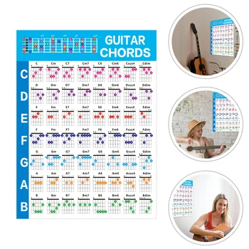 1pc Guitar Akkord Praksis Diagram Guitar Begyndere Bemærk Diagram Finger Guide Diagram