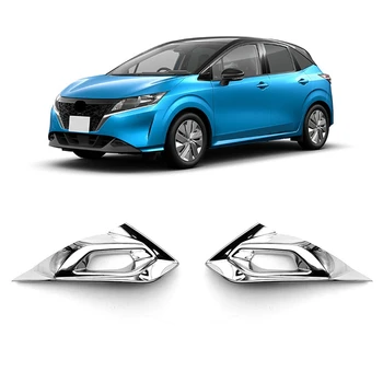 Til 2021 2022 Nissan Note E13 ABS Chrome Front Tåge Lys Lampe Bezel Dække Trim Ydre Pynt