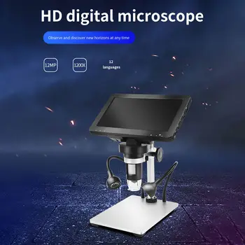 1200X WIFI Mikroskop Håndholdte Digitale Mikroskop VGA 1080FHD USB-Interface Elektron Mikroskoper Med 8 Lysdioder Med Beslag