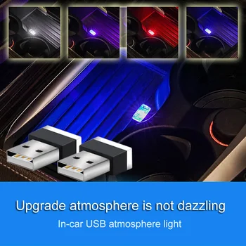 Mini LED Bil Lys USB-Atmosfære Lys for Hyundai i30 Ix35 Solaris Azera Elantra Storhed Ig Accent Santa Fe Verna