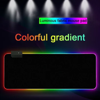2021 Sort RGB musemåtte LED Stor musemåtte Tabel PC-Tastatur Pad til Gamere Kontor Tæppe PC Gamer