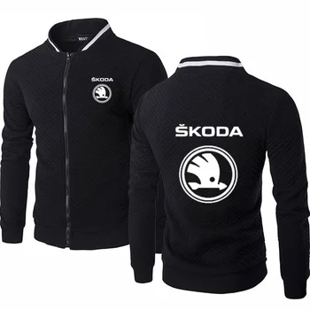 2021Mens Sweatshirts til Skodaa Bil Logo Print mode Afslappet Høj Kvalitet Bomuld, til Mænd baseball jakke Sweatshirts Y