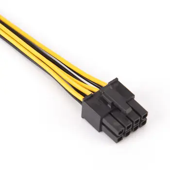 19cm 8 Pin til 8 Pin ATX EPS Mandlige og Kvindelige forlængerledninger PSU Bundkort forlængerledninger Adapter Kabel