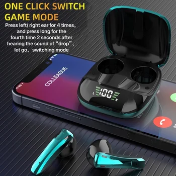 TWS Bluetooth-5.0 Øretelefoner 9D Stereo Hifi Spil-Mode, Sport Vandtæt Trådløse Hovedtelefoner Med Mikrofon Til Mobiltelefoner