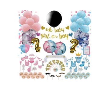 Ballon Guirlande-Arch Kit Retro Farve DecorationBlue pink Sæt baby shower, Bryllup, Fødselsdag decors Garland Arch Globos