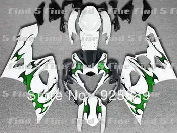 Grøn hvid sort for SUZUKI GSXR1000 05 06 K5 GSX-R1000 05-06 GSX-R1000 GSXR 1000 2005 2006 2005-2006 ABS fairing kit