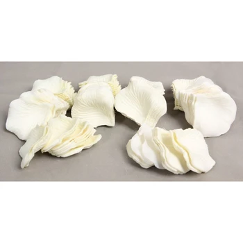 1000X Silke rosenblade til Bryllup Dekoration Konfetti Beige