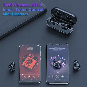 B5 TWS Trådløse Bluetooth-5.0 Hovedtelefoner In-ear Stereo Stereo Øretelefoner Headset Følsomhed 100±3dB / 6 MW Frekvens på 2,4 gHZ