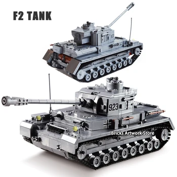Militære Række tyske King Tiger Kampvogne Hær Med Soldater Dukker Uddannelsesmæssige DIY byggesten Legetøj til Børn Drenge Gave