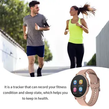 Smart Ur Til Mænd 1,3 Tommer Fuld Touch Farveskærm Fitness Tracker Vandtæt Smartwatch Kvinder Puls, Blodtryk Skærm