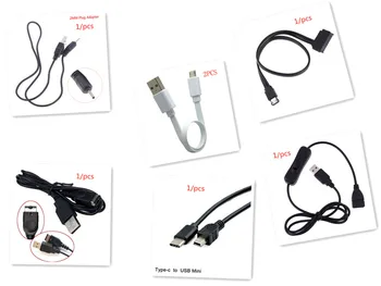 Nye USB-Opladning Forhånd Ledningen Oplader Kabel-Eller Mini-USB-5 Pin han Stik Eller 2,0 mm stikadapter Eller LED-Lampe Power Line 1M