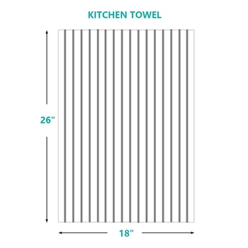 Køkken Håndklæder Microfiber Viskestykke 18inch x 26inch,Blødt og Absorberende-8 Pack,Multi-Formål viskestykker til Hjemmet Køkken