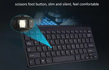 2,4 G Trådløst Tastatur og Mus Mini Multimedie Tastatur Mus Combo Sæt Til Notebook Bærbar Mac Desktop PC, TV kontorartikler