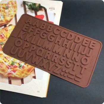 Silikone 48 Alfabetets Bogstaver Chokolade Mould Kage, Wienerbrød Bageforme Fondant Candy Forme Bagning Redskaber Kage Genanvendelige Værktøjer