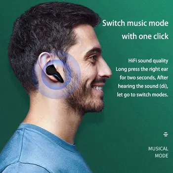 TWS Gaming Headsets Bluetooth-5. 1 Trådløse Hovedtelefoner Touch Kontrol Noise Cancelling Med Mikrofon Sport Vandtætte Øretelefoner