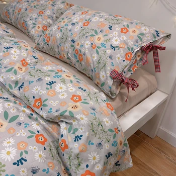 Nye blomstret Sengetøj Print sengetøj sæt Prinsesse bed cover sæt designer sengetøj sæt Kvalitet soveværelse med Queensize-seng bomuld