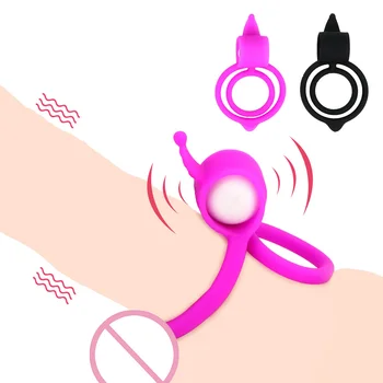 IKOKY Vibrator Penis Ringe Stimulere Klitoris Sex Legetøj til Mænd Penis Extender Udvidelsen Forsinke Ejakulation Kanin Cock-Ringe
