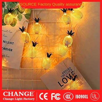 Grænseoverskridende strygejern pineapple lampe string LED solar indre gårdhave værelse dekoration juledag lys string