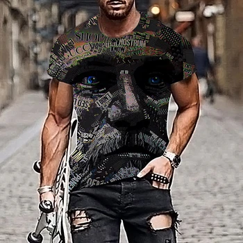New style hot salg i 2021 3D kortærmet T-shirt herre-stil design, korte ærmer sommer mode smuk mand