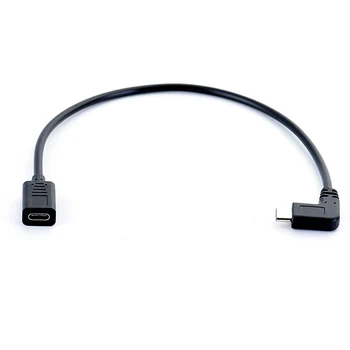 Type-c USB-90 Graders-han Til Type-C Kvindelige Udvidelse OTG Kabel Extender Ledning Kabel-27cm