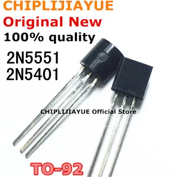 100PCS 2N5551+2N5401 TO92 50pair 2N5551 2N5401 Hver 50stk Transistor-92 Nye og Originale IC Chipset