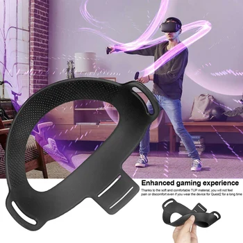 For Oculus Quest 2 Hårbånd Hynde med Aftageligt Professionel VR Headset Pad TPU trykaflastende Fastsættelse Ramme