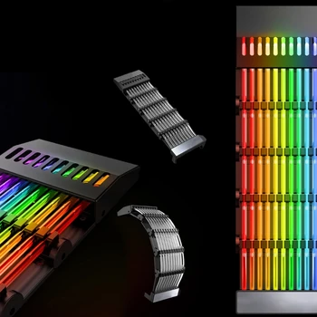 2021 24 Pin RGB Lys forlængerkabel Rainbow Streamer PSU 5V 3-Pin ARGB Sync Magt