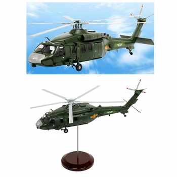 1:48 Kinas 20 Bevæbnede Helikopter Fly Display Model - Metal Mini-Fly med Stander