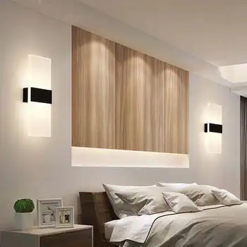 Moderne mode væglampe soveværelse sengen trappe korridor enkel væglampe 110V 220V dekoration ZBD0028