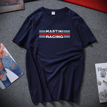 Williams Martini Racing Sommeren Retro Rund Hals T-shirt Nye Casual Mode Mænds Korte ærmer Bomuld Oversize Top T-shirt