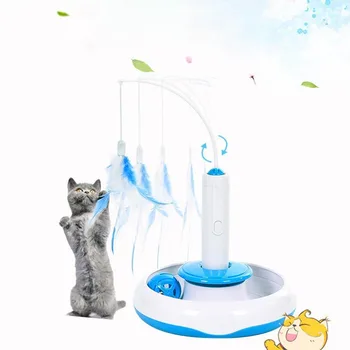 Funny Cat Stick Pet Cat Toy Automatisk Funktion, Samspil Sjove Kat Stick Kitty Glade For Sjov Smag Fjer Stick Cat Toy Forsyninger