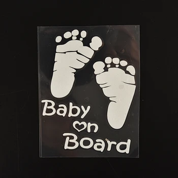 Tegnefilm Bil Klistermærker , Reflekterende Vinyl Styling Baby I Bilen Opvarmning Bil Sticker ,Baby Om Bord